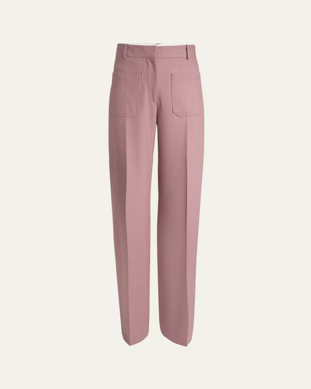 Alina Wide Leg Wool-Blend Trousers
